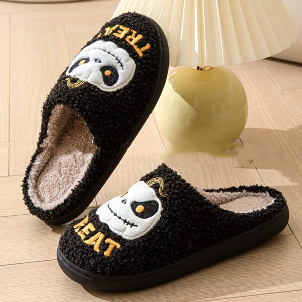 Pantofole Peluche con Design Halloween e Suola Antiscivolo