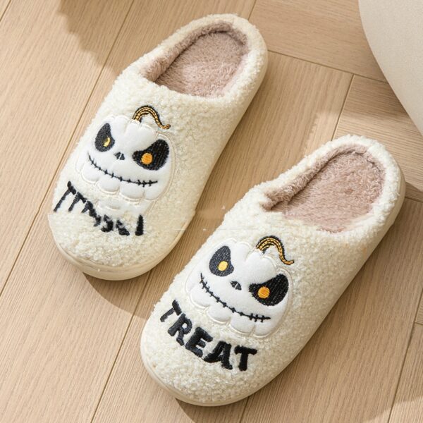 Pantofole Peluche con Design Halloween e Suola Antiscivolo