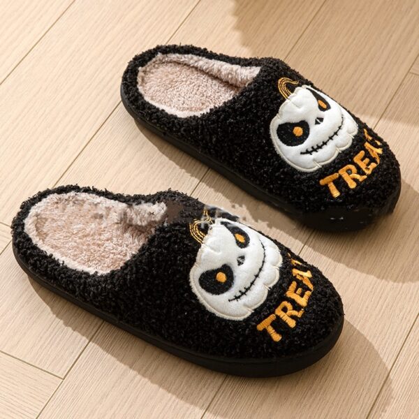 Pantofole Peluche con Design Halloween e Suola Antiscivolo