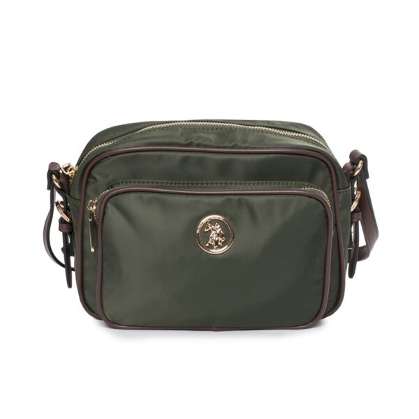 U.S. Polo Assn Borsa Verde con Dettagli Marroni e Logo Elegante Borse a tracolla, Donna