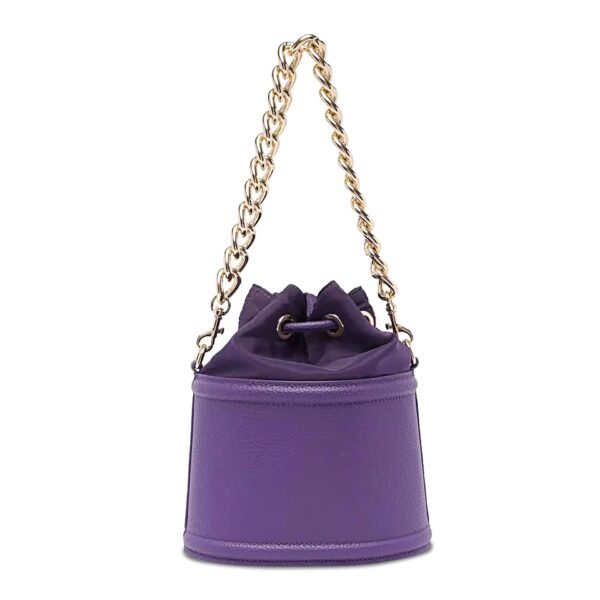 Versace Jeans Borsa a Secchiello Viola con Dettagli Dorati e Manico a Catena Borse a spalla Donna - immagine 2