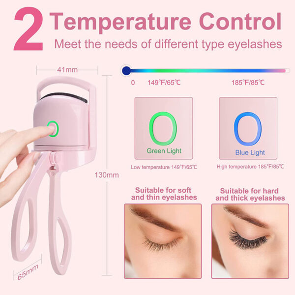 Arricciaciglia Eyelash Curler Elettrico Portatile Riscaldato - Ciglia Lunghe e Durature - Ricaricabile e Facile da Usare Non categorizzato