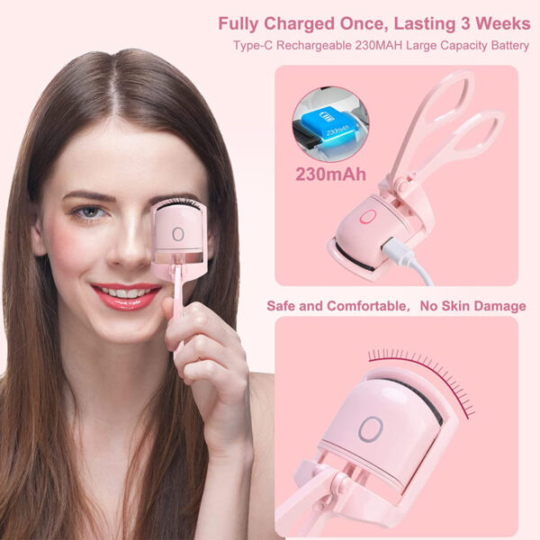 Arricciaciglia Eyelash Curler Elettrico Portatile Riscaldato - Ciglia Lunghe e Durature - Ricaricabile e Facile da Usare Non categorizzato