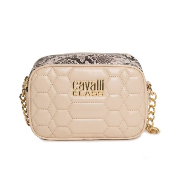 Tracolla Cavalli Class Beige con Catena Oro e Dettagli Pitonati Borse a spalla, Donna