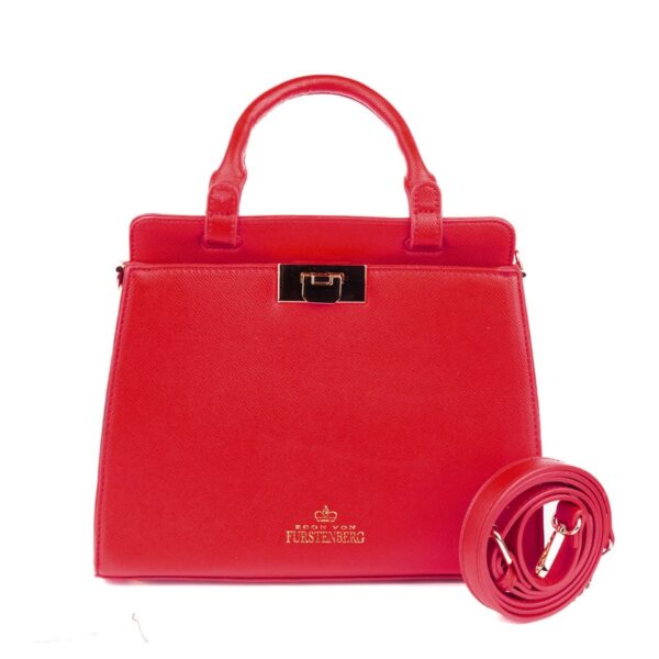 Egon Von Furstenberg Borsa Rosse Elegante con Manici e Cinturino Regolabile Borse a mano, Donna