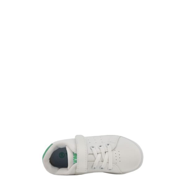 Shone Scarpa sportiva bambino bianco verde con punta tonda e strappo Sneaker - immagine 3