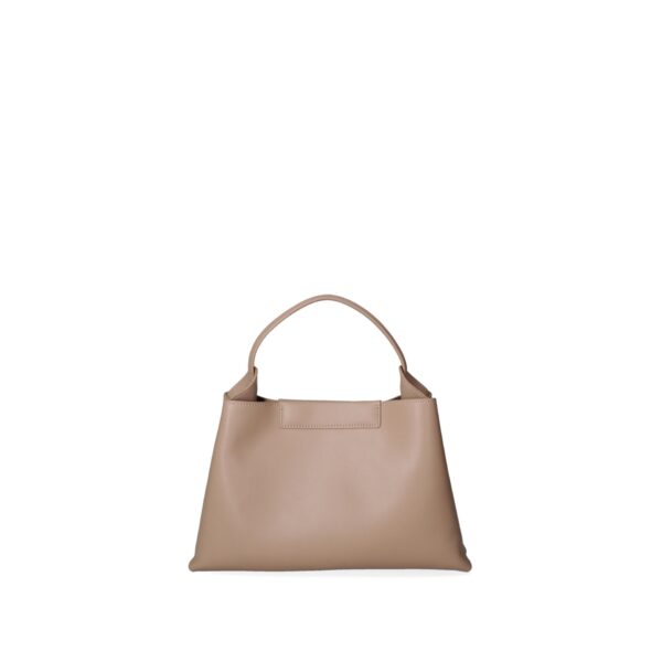 Viola Castellani Borsa in Pelle con Manico Stile Classico e Design Elegante Taupe Borse a mano, Donna