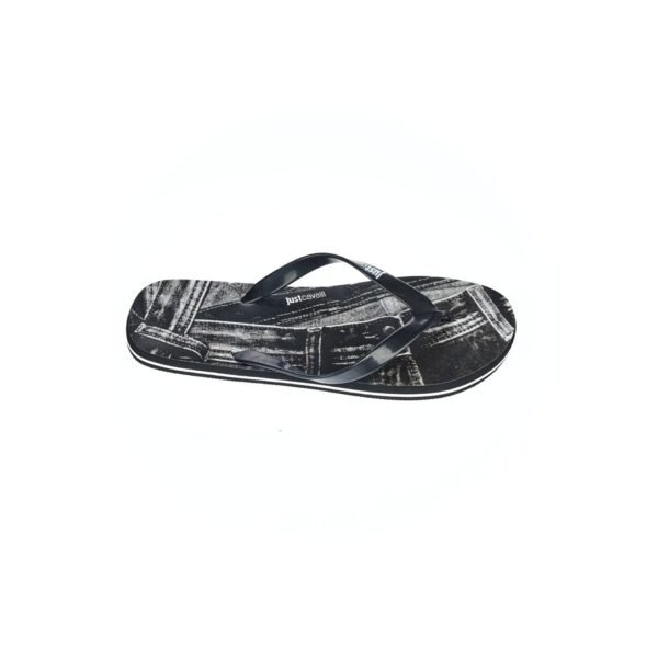 Just Cavalli Beachwear Flip Flops and Slippers Black Men's Shoes