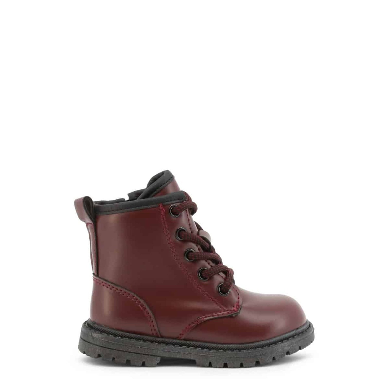 Stivaletto bambina bordeaux forma tonda con zip laterale e memory foam Stivaletti