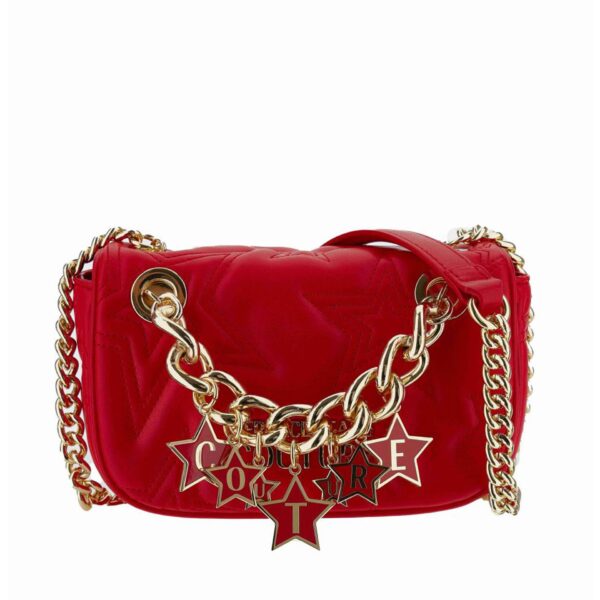 Versace Jeans Borsa Rossa con Catena e Dettagli a Stelle Borse a tracolla, Donna