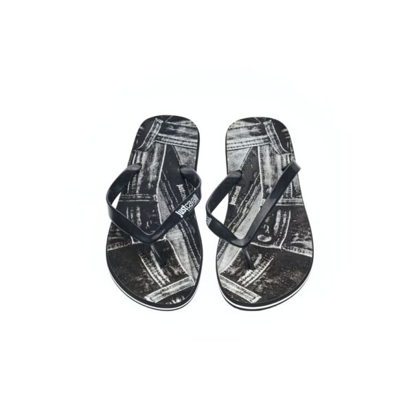 Just Cavalli Beachwear Flip Flops and Slippers Black Men's Shoes - Image 2