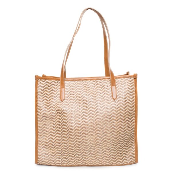 U.S. Polo Assn Borsa a Spalla con Motivo a Zig-Zag e Dettagli Beige Borse a spalla, Donna