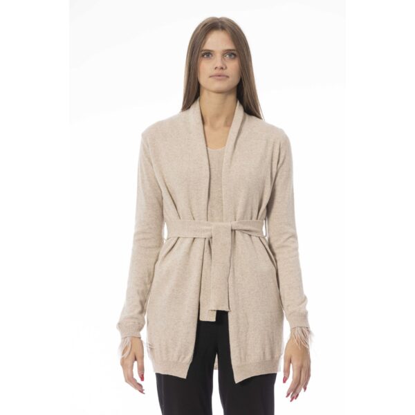 Baldinini Trend Cardigan Donna Avena con Cintura Maglie