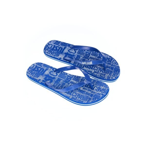 Just Cavalli Beachwear Thongs and Slippers Blue Men's Shoes - Image 3