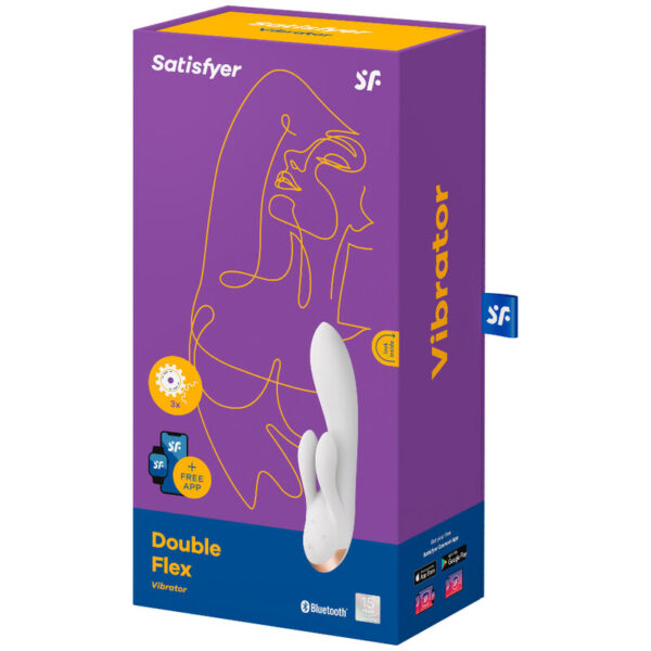 SATISFYER - APP VIBRATORE DOPPIO FLEX BIANCO - immagine 4