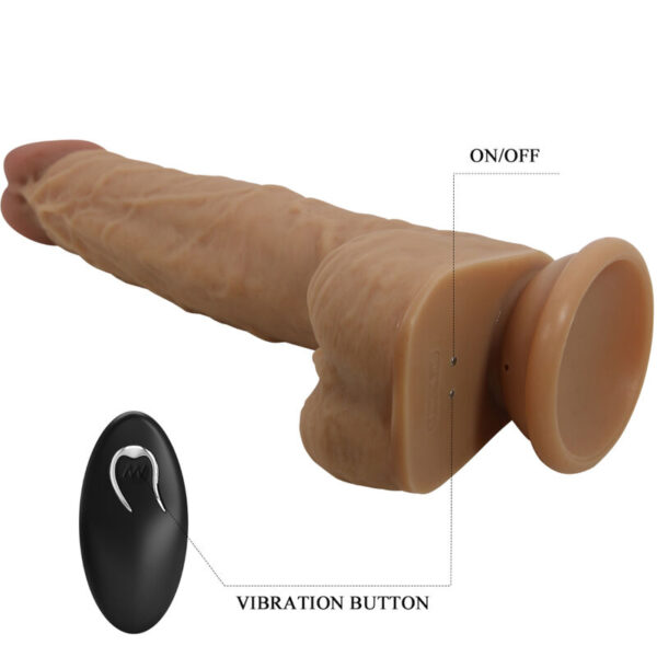 PRETTY LOVE - DILDO IN SILICONE JONATHAN 3 VIBRAZIONI + 3 MISURE DI INSERIMENTO TELECOMANDO 21 CM - immagine 4