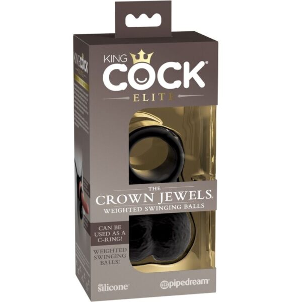 KING COCK - ELITE ANELLO CON TESTICOLO IN SILICONE - immagine 7