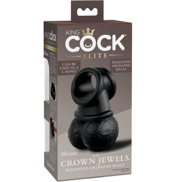 KING COCK - ELITE ANELLO CON TESTICOLO IN SILICONE - immagine 8