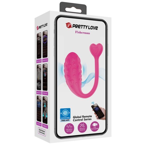 PRETTY LOVE - UOVO VIBRANTE PINK FISHER CONTROLLATO DA APP - immagine 8