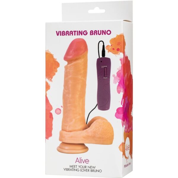 ALIVE - VIBRATORE PENE REALISTICO BRUNO 22 CM - immagine 2