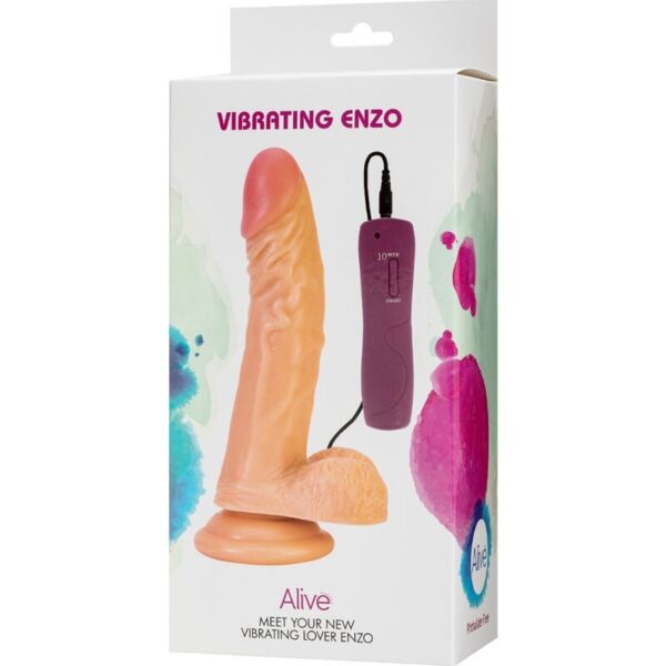 ALIVE - VIBRATORE PENE REALISTICO ENZO 21 CM - immagine 2