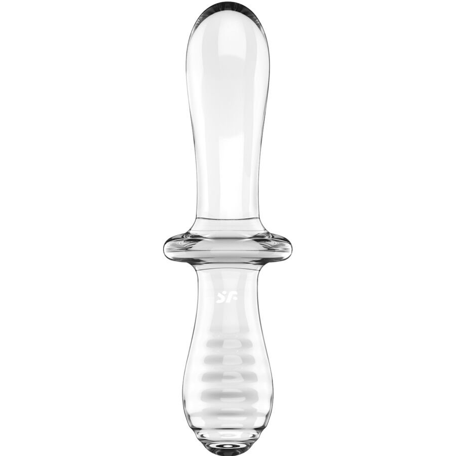 SATISFYER - DILDO DOPPIO CRISTALLO TRASPARENTE - immagine 3