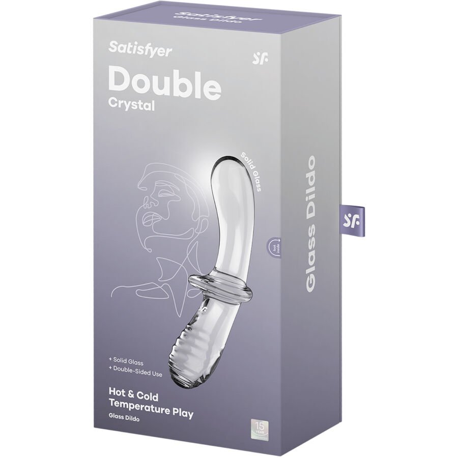 SATISFYER - DILDO DOPPIO CRISTALLO TRASPARENTE - immagine 5