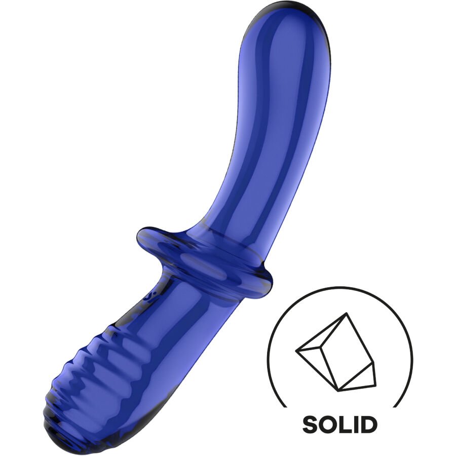 SATISFYER - DILDO DOPPIO CRISTALLO BLU - immagine 4