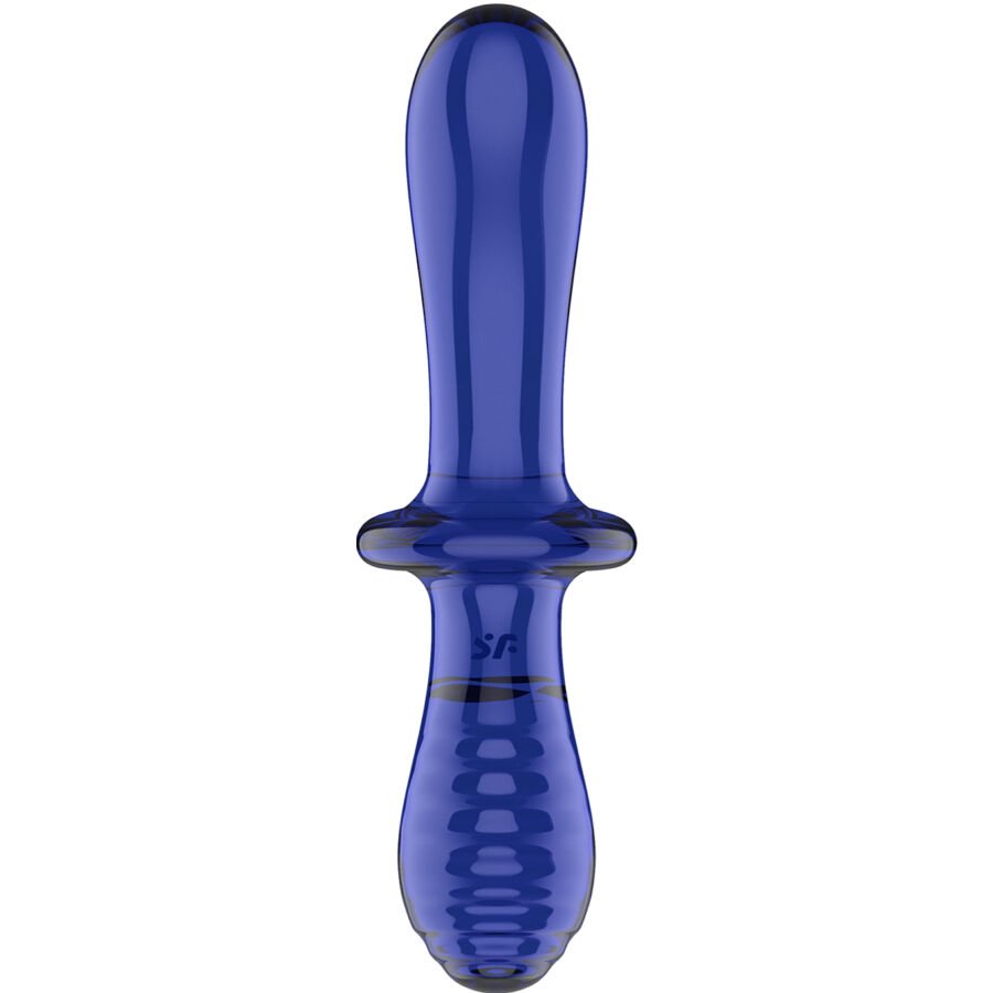 SATISFYER - DILDO DOPPIO CRISTALLO BLU - immagine 3
