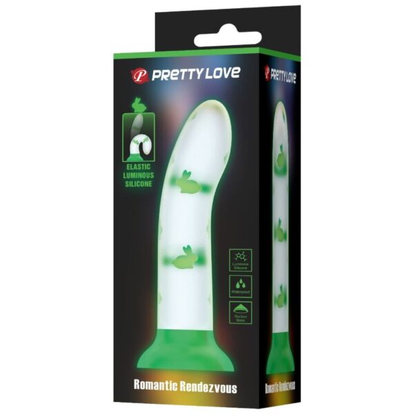 PRETTY LOVE - DILDO MAGICO NIGHTFALL SENZA VIBRAZIONI VERDE LUMINOSO - immagine 4