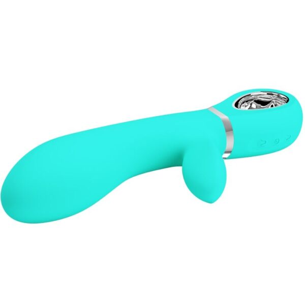 PRETTY LOVE - VIBRATORE MULTIFUNZIONE G-SPOT THOMAS VERDE ACQUA - immagine 4