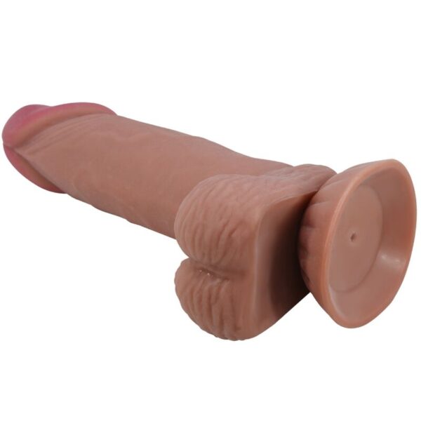 PRETTY LOVE - DILDO REALISTICO SERIE SLIDING SKIN CON VENTOSA SCORREVOLE IN PELLE MARRONE 19,4 CM - immagine 4