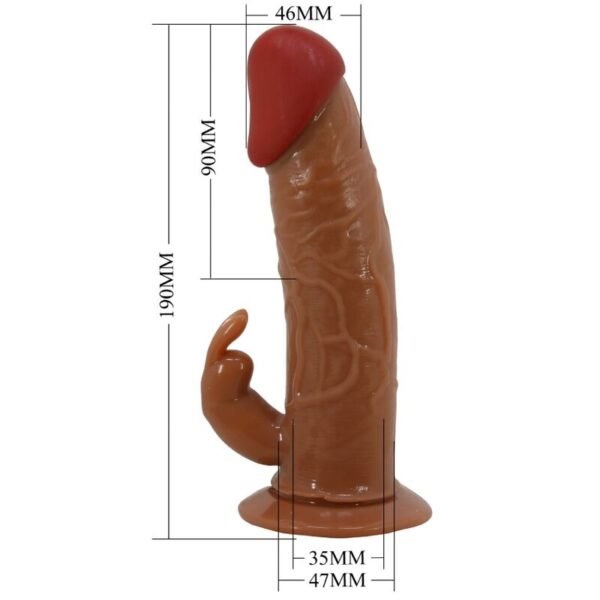 PRETTY LOVE - MARION HARNESS SLIP UNIVERSALE CON DILDO VIBRANTE 19 CM MARRONE - immagine 6