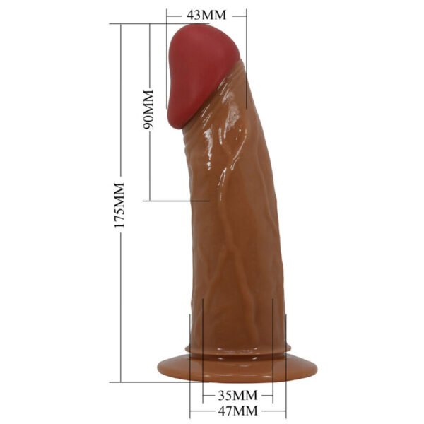 PRETTY LOVE - STARKS IMBRAGATURA SLIP DILDO VIBRAZIONE MULTI-SPEED 175 CM MARRONE CHIARO - immagine 6