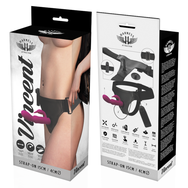 HARNESS ATTRACTION - RNES VIBRATORE CONIGLIO VINCENT 15 CM -O- 4 CM - immagine 7