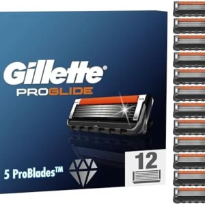 Gillette ProGlide - 12 Lamette di Ricambio per Rasoio Uomo Rasatura Profonda e Duratura