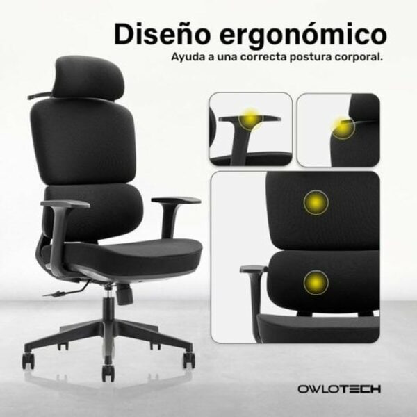 Sedia da Ufficio Owlotech Nero