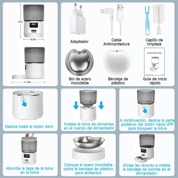 Alimentatore automatico per gatti 4L