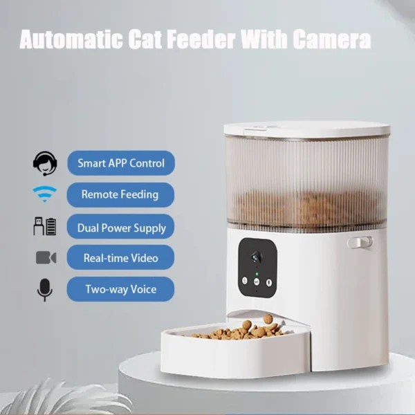 Mangiatoia Automatica 3L con Fotocamera e App per Gatti e Cani