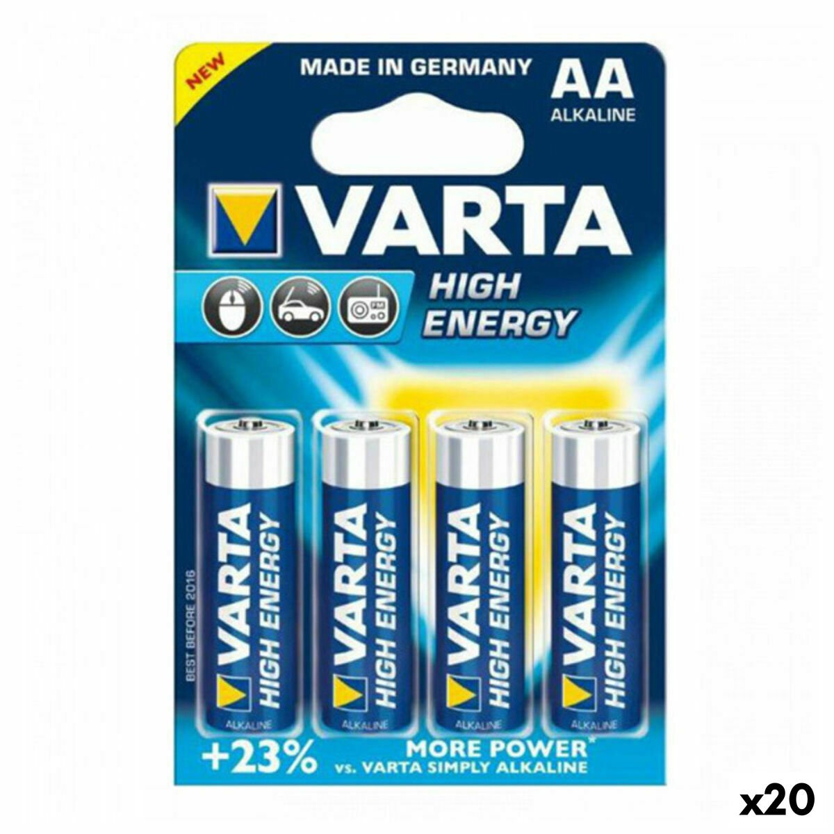 Batteria Alcalina Varta AA LR06 15 V 2930 mAh 15 V (20 Unità)