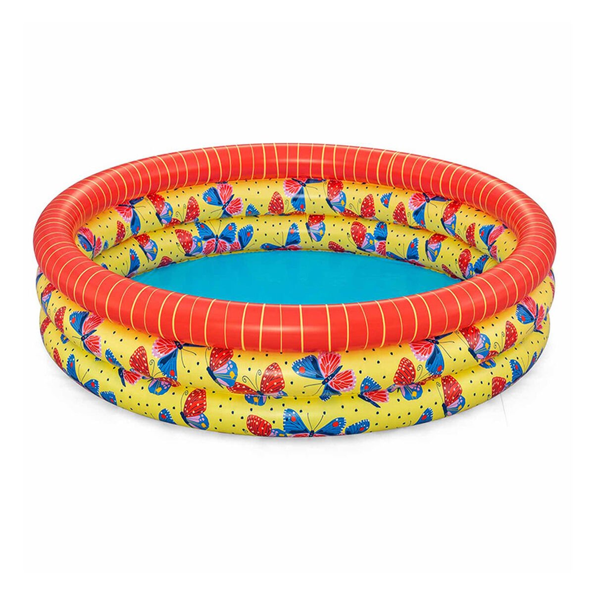 Bestway Piscina Gonfiabile per Bambini 3 Anelli Farfalle 168x38 cm +2 Anni Giardino 51202