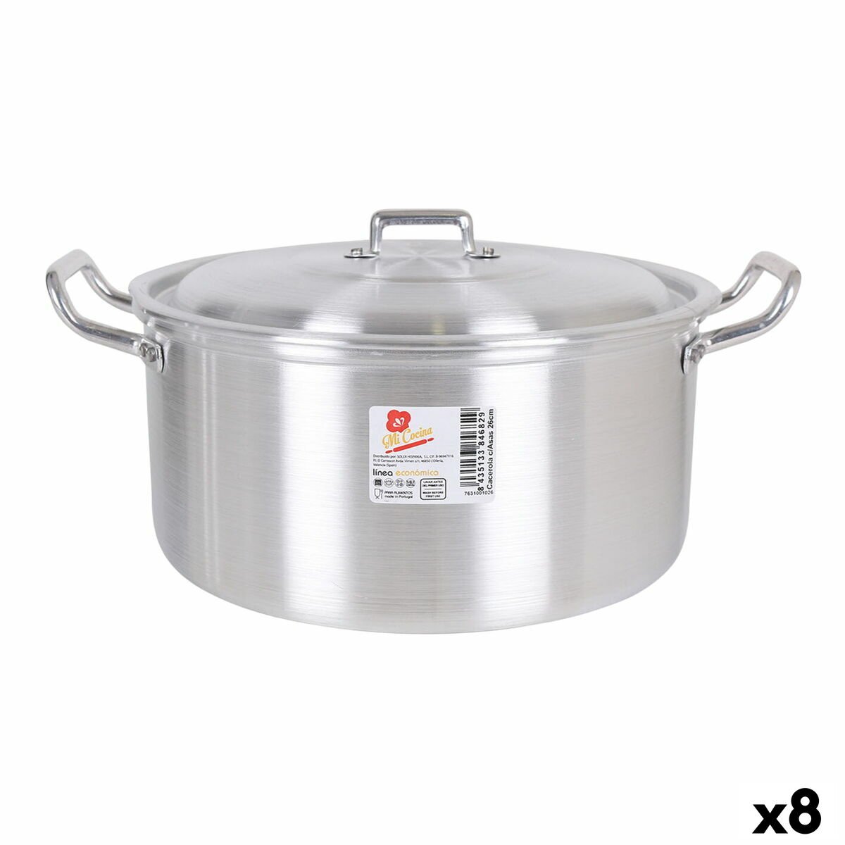 Casseruola con coperchio Alluminio 335 x 28 x 15 cm (8 Unità)