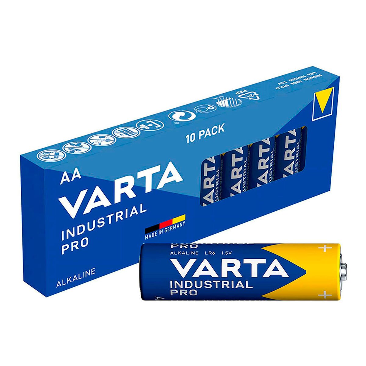 Batterie Varta Industrial Pro AA LR06 15 V (10 Unità)