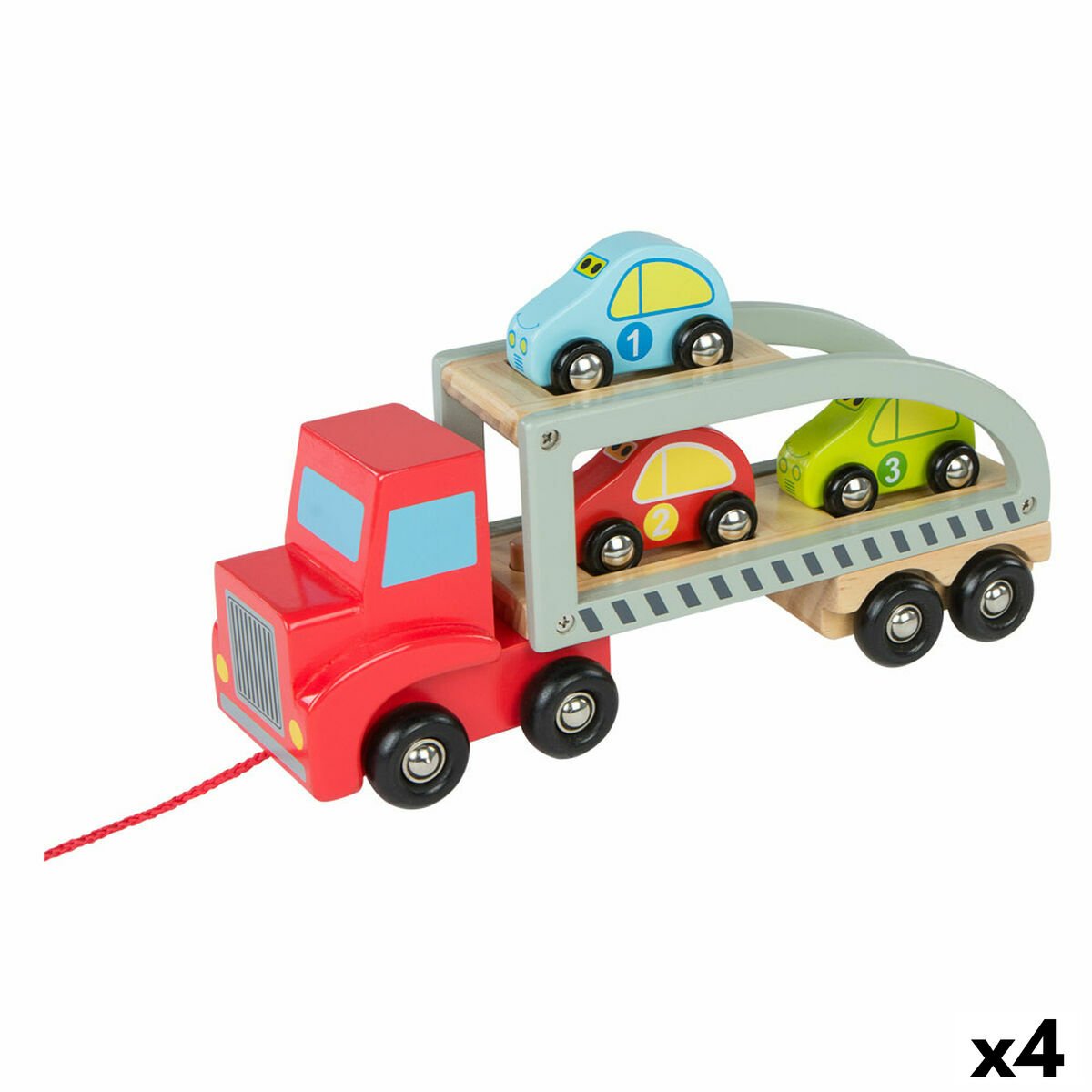 Camion Porta-veicoli e Macchinine Woomax 5 Pezzi 4 Unità 295 x 12 x 85 cm