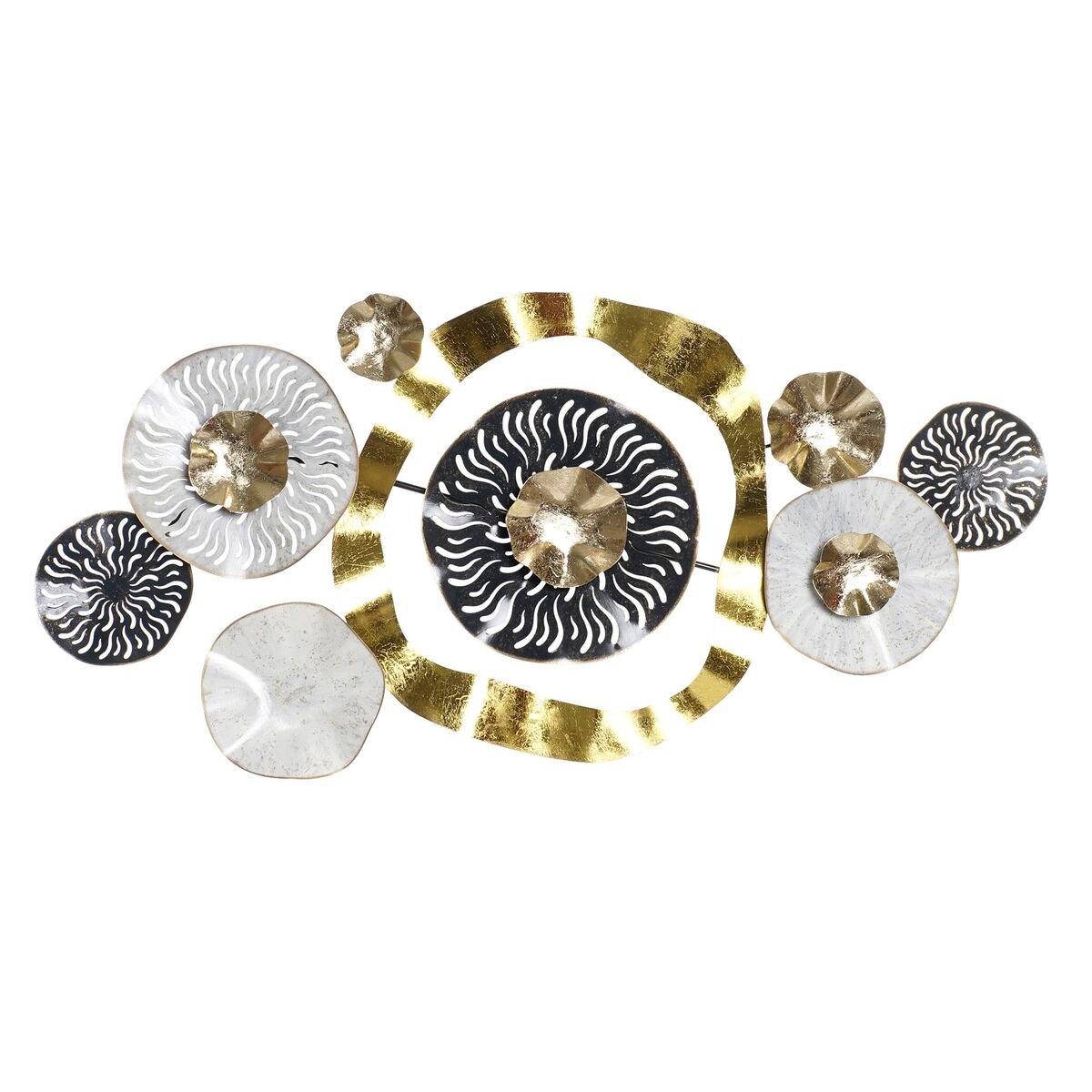 Decorazione da Parete DKD Home Decor Bianco Nero Multicolore Dorato Bianco/Nero Astratto 30 x 40 cm 1213 x 57 x 57 cm