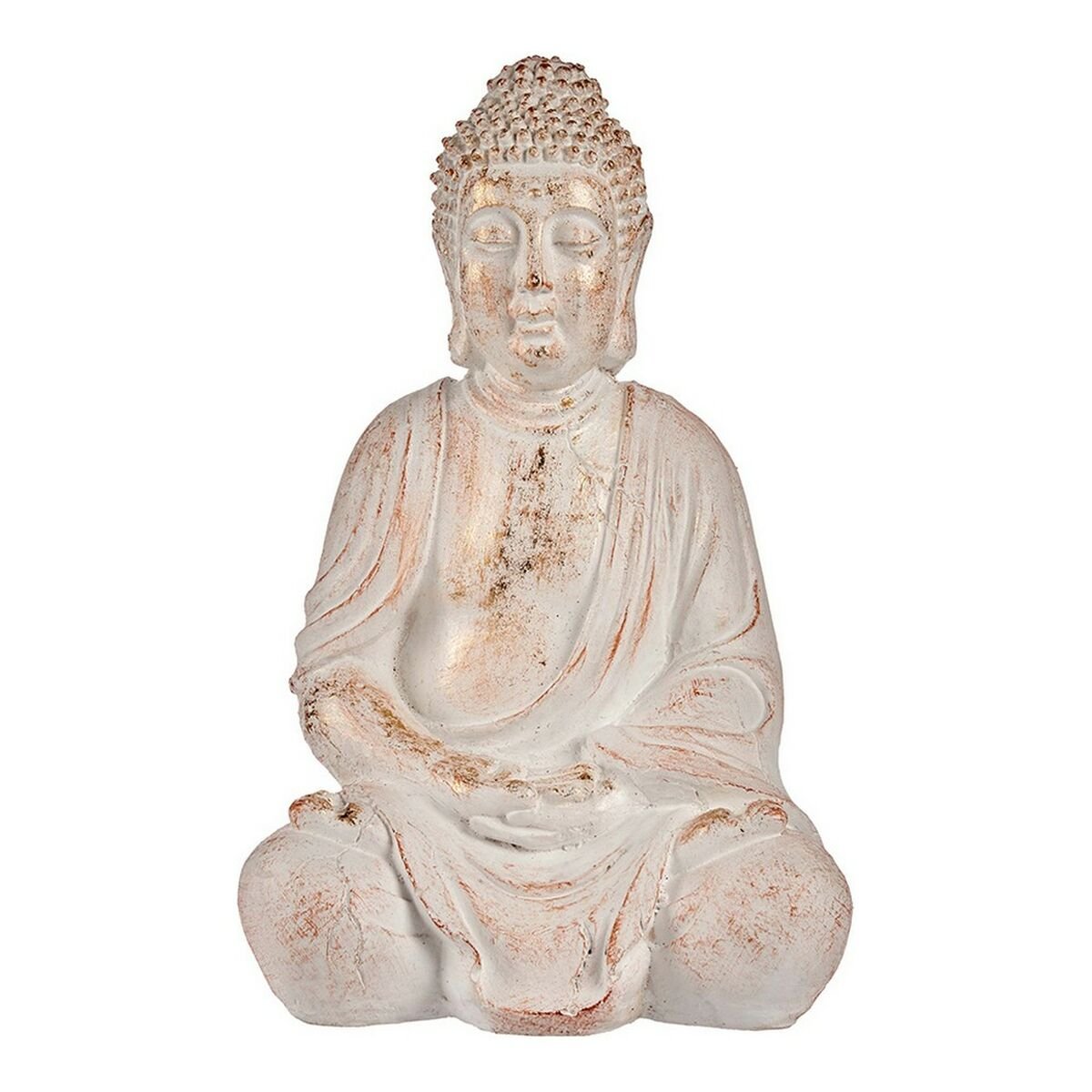 Statua Decorativa da Giardino Ibergarden CC20448 Bianco Dorato Poliresina 245 x 50 x 318 cm Buddha
