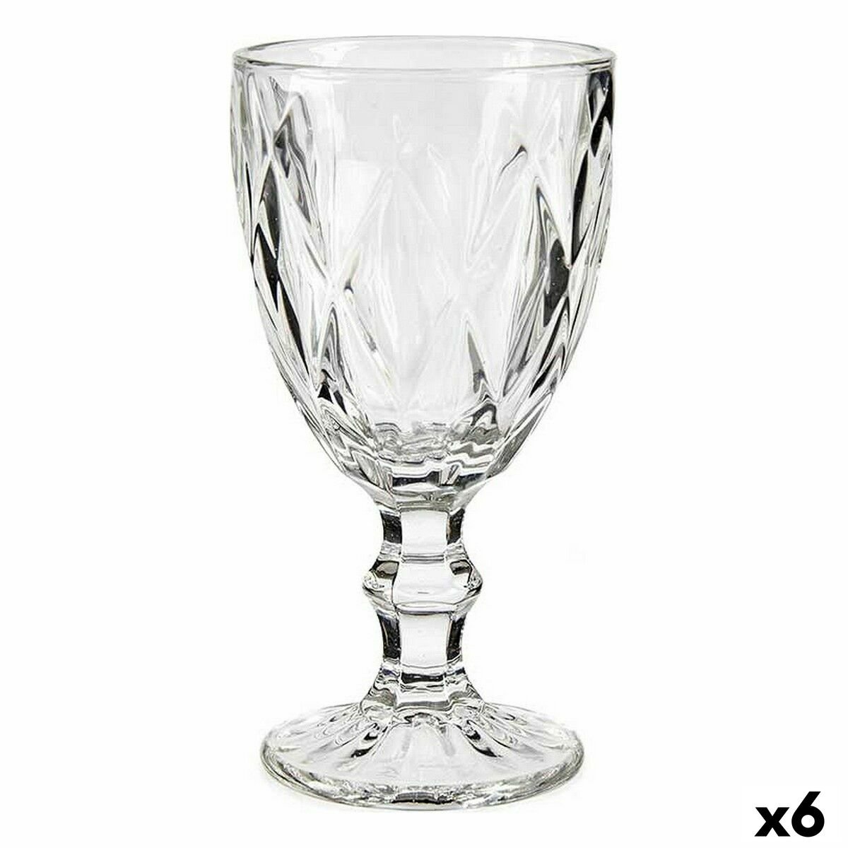 Calice per vino Vivalto R-00817DL/BHA6 Trasparente Vetro 330 ml Diamante (6 Unità)
