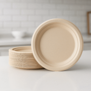 50 Piatti Usa e Getta in Carta da 6 Pollici – Resistenti ed Ecologici