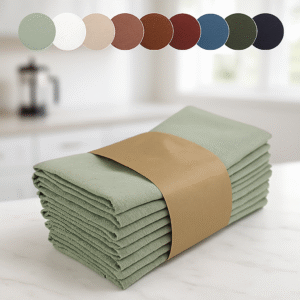 Set 6/12 Tovaglioli in Stoffa 40x40 cm – Assorbenti Eleganti Lavabili
