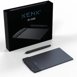 Tavoletta Grafica XENX X1-640 con Penna Senza Batteria 8192 Livelli di Pressione – Ideale per Disegno Digitale Animazione Firma e Studio